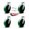 Service Caster 10 Inch Heavy Duty Green Poly on Cast Iron Swivel Caster Set with 2 Swivel Locks SCC-KP92S1030-PUR-GB-BSL-2-S-2 - alternate 5
